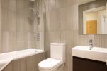 Bathroom, Ongar Road Serviced Apartments, West Brompton, London