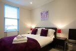 Bedroom, Ongar Road Serviced Apartments, West Brompton, London