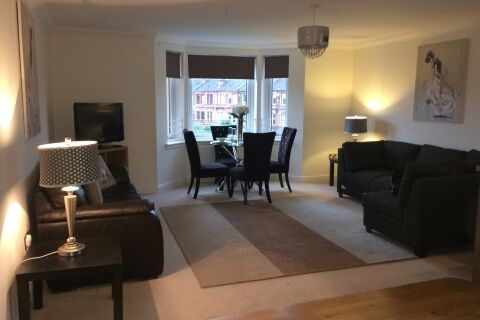 Living Area and Dining Area, The Botanic Serviced Apartment, Glasgow