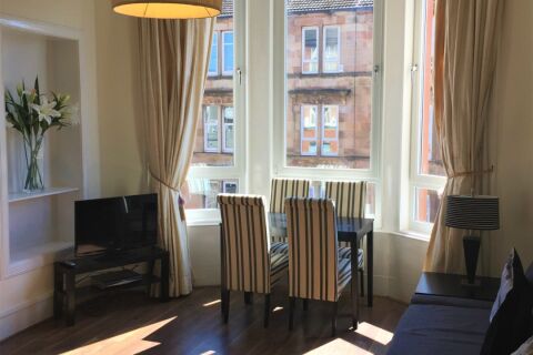 Living Area, The Trefoil Serviced Apartment, Glasgow