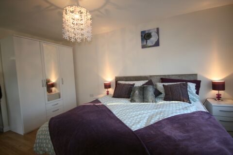 Bedroom, Aylesbury Serviced Apartments, Aylesbury