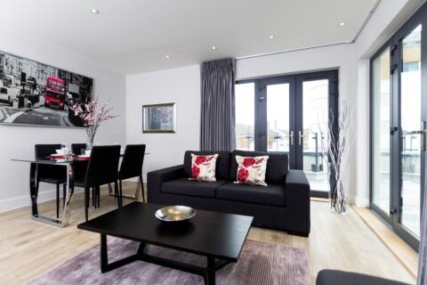Lounge, Milestone House Serviced Apartments, Ealing, London