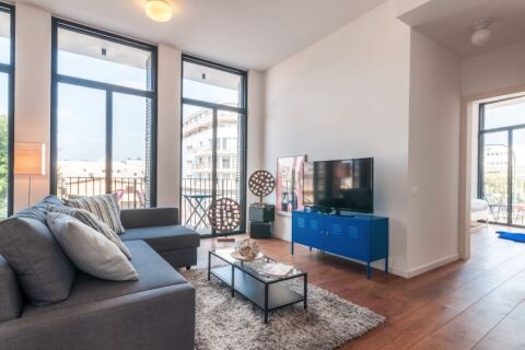 Living Area, Hamlech Hiram Serviced Apartments, Tel Aviv-Yafo