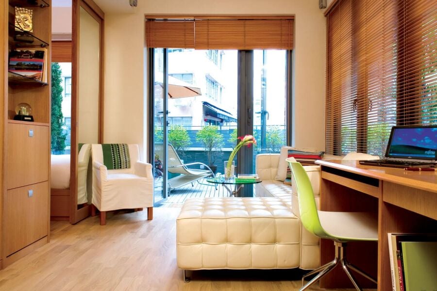 Living Room, Hollywood Road Serviced Apartments, Central Hong Kong