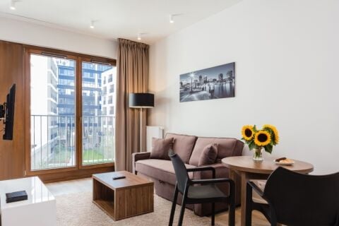 Living Area, Mokotow Residence Serviced Apartments, Warsaw