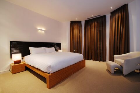 Bedroom, One Harrington Gardens Serviced Apartments, Kensington, London