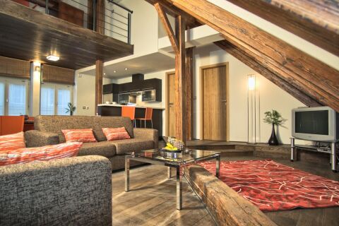 Living Area, Rybna Serviced Apartments, Prague