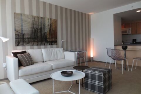 Sitting Area, Third Street Serviced Apartment, Boston
