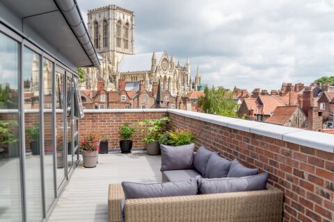Outside Terrace, Stonegate Court Serviced Apartment, York