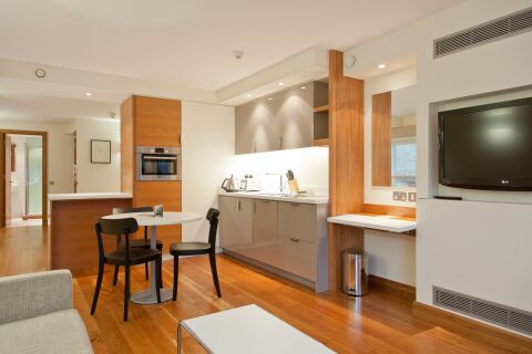 Open Plan Living Area, Turnmill Street Serviced Apartments, Farringdon