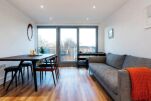 Living and Dining Area, Claremont Court Serviced Apartment, Hackney
