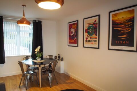Dining and Living Area, The Four Oaks House Serviced Accommodation, Sutton Coldfield