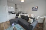 Living and Kitchen Area, Chambers House Serviced Apartments, Hull