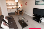 Living and Kitchen Area, Vision Serviced Apartments, Milton Keynes