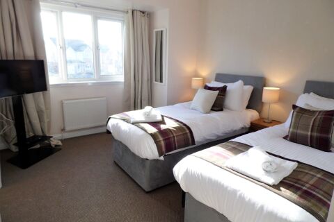 Bedroom, Angus House Serviced Accommodation, Glasgow