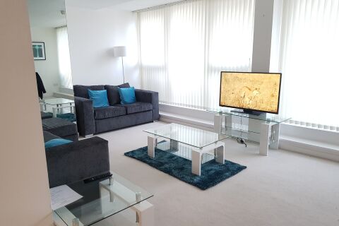 Living Area, River View Serviced Apartment, Wandsworth