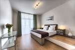 Bedroom, Ostrovni Serviced Apartments, Prague
