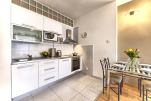 Kitchen, Ostrovni Serviced Apartments, Prague