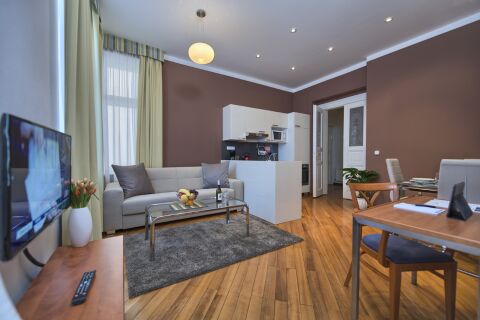 Living Area, Masna Serviced Apartments, Prague