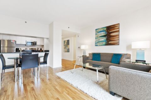 Open Plan Living Area, River Street Serviced Apartments, Hoboken