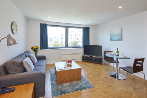 Living Room, Victoria Road Serviced Apartments, Farnborough Road Apartments