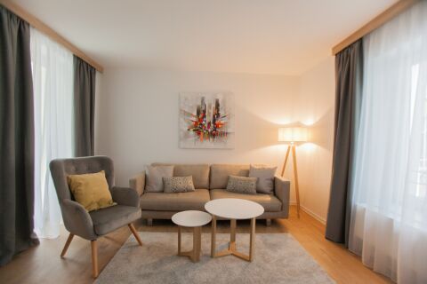 Living Area, Neckar Strasse Serviced Apartments, Stuttgart
