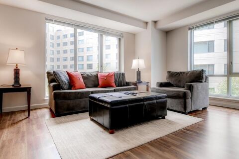 Living Area, Fenway Triangle Trilogy Serviced Apartments, Boston