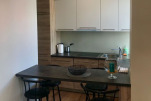 Kitchen and Dining Area, Brivibas Serviced Apartments, Riga, Latvia