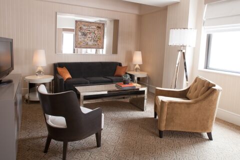 Living Area, East 50th Street Serviced Accommodation, New York