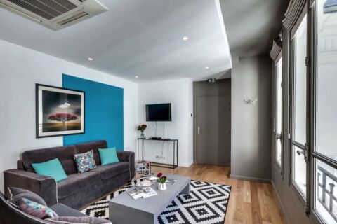 Living Area, Boetie III Serviced Apartment, Paris