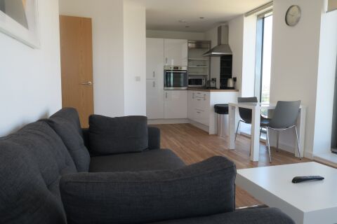 Living Area, Michigan Serviced Apartments, Manchester