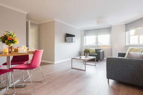 Living and Dining Area, Bath Street Serviced Apartments, Glasgow