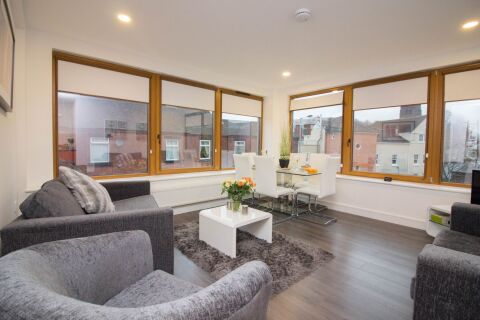Living and Dining Area, Britannia Chambers Serviced Apartments, Leek
