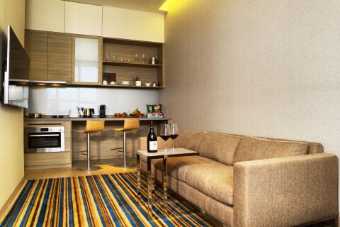 Kitchenette and Sitting Area, Farrer Park Station Road Serviced Apartments, Singapore