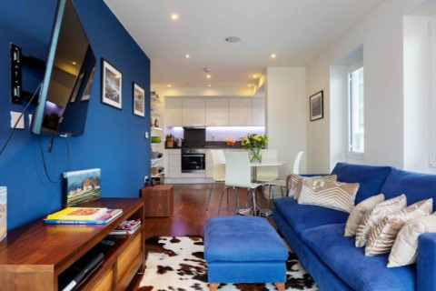 Living Area, Enterprise Way Serviced Apartment, London