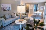 Living and Dining Area, Sky Town Serviced Apartments, Linköping, Sweden