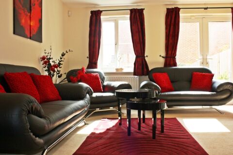 Living Room, Bullfinch Rise Serviced Apartments, Bracknell