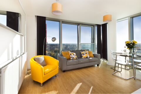 Living Area, Chelsea House Serviced Apartment, Milton Keynes