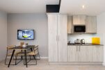 Kitchenette and Dining Area, Corn Exchange Serviced Apartments in Liverpool