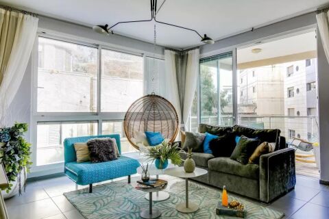 Living Area, Trumpeldor Serviced Apartments, Tel Aviv-Yafo