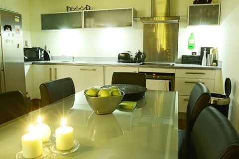 Kitchen and Dining Area, Vizion Serviced Apartments, Milton Keynes