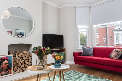Living Area, Byrne Garden 1 Serviced Apartment, Balham, London