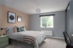 Bedroom, Scandi Townhouse Serviced Accommodation, Coventry