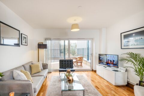 Living Area, Flamsteed Serviced Apartment, Cambridge