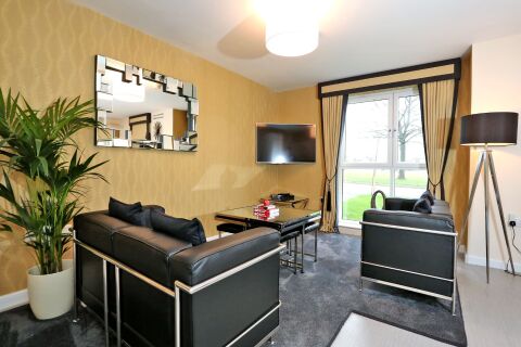 Living Area, Burnside Road Serviced Apartments, Aberdeen