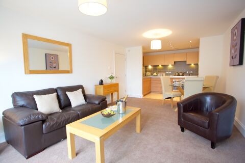 Living Area, The Vie Serviced Apartments, Cambridge