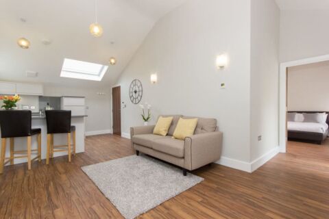 Living Area, The Dales Serviced Apartments, Cambridge