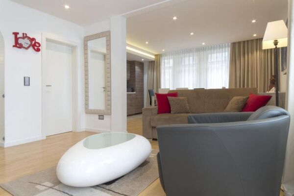 Living Area, Villa Gemma Serviced Apartments, Luxembourg City