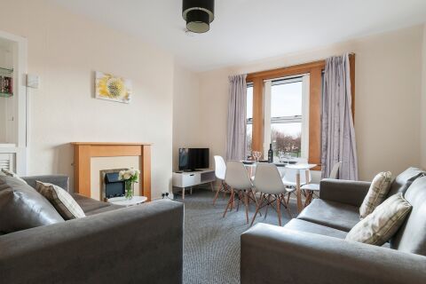 Living Area, Clements Serviced Apartment, Musselburgh