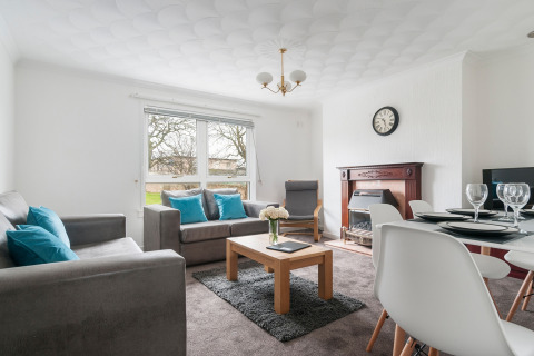 Living Area, Prestonpans Seaview Serviced Apartment, Prestonpans